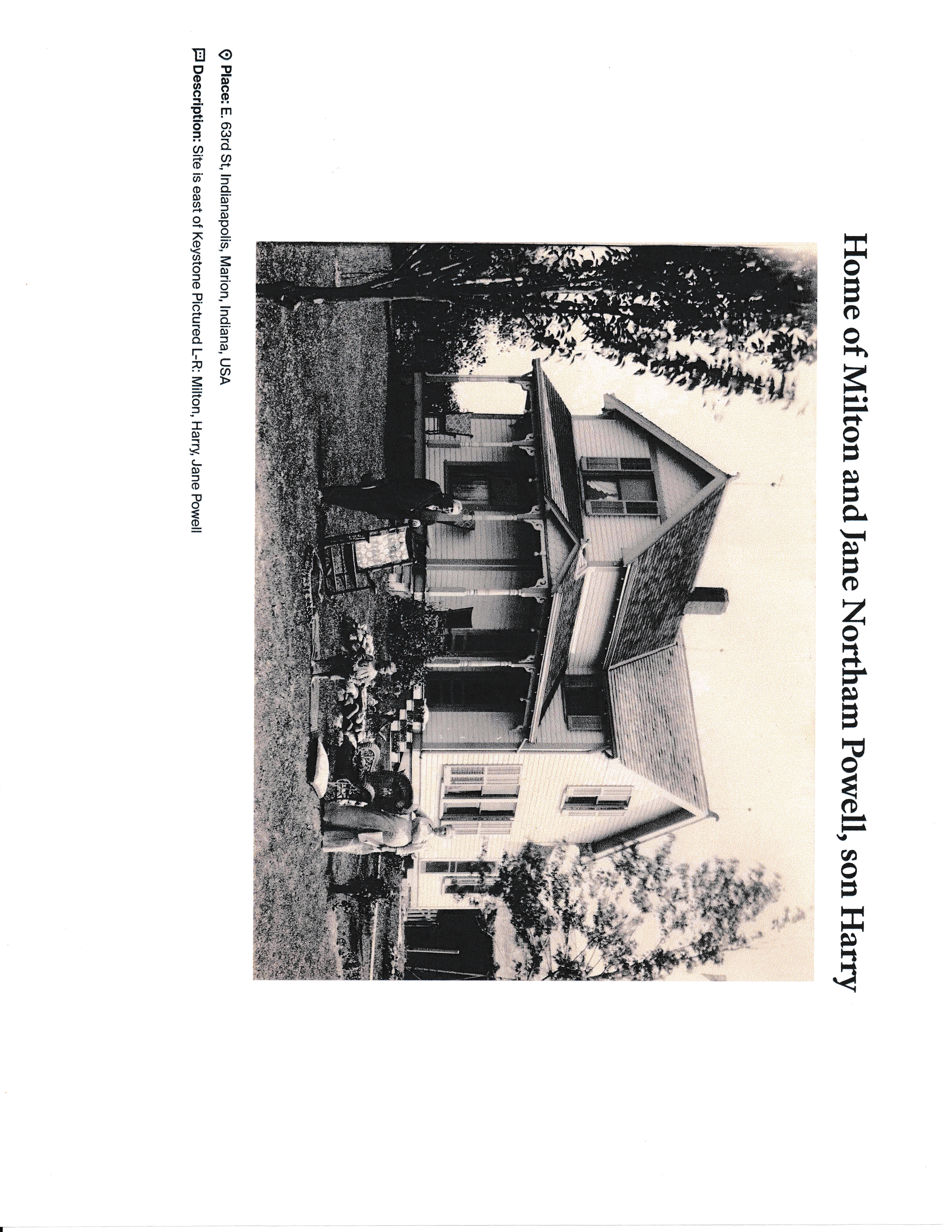 Farm of Emily 'Jane' Northam Powell (oldest daughter of Thomas and Matilda)