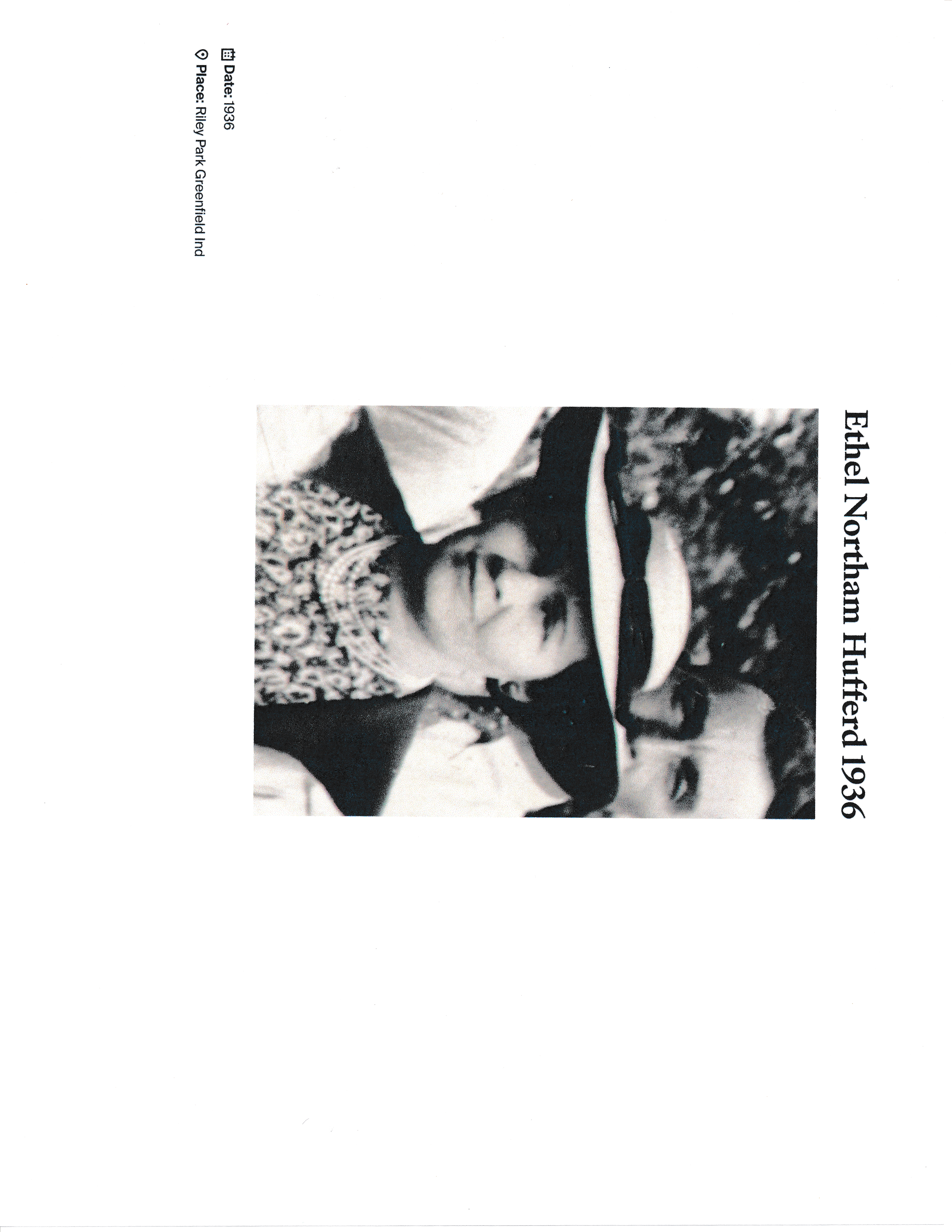 Ethel sporting a stylish hat and wearing a necklace and earrings