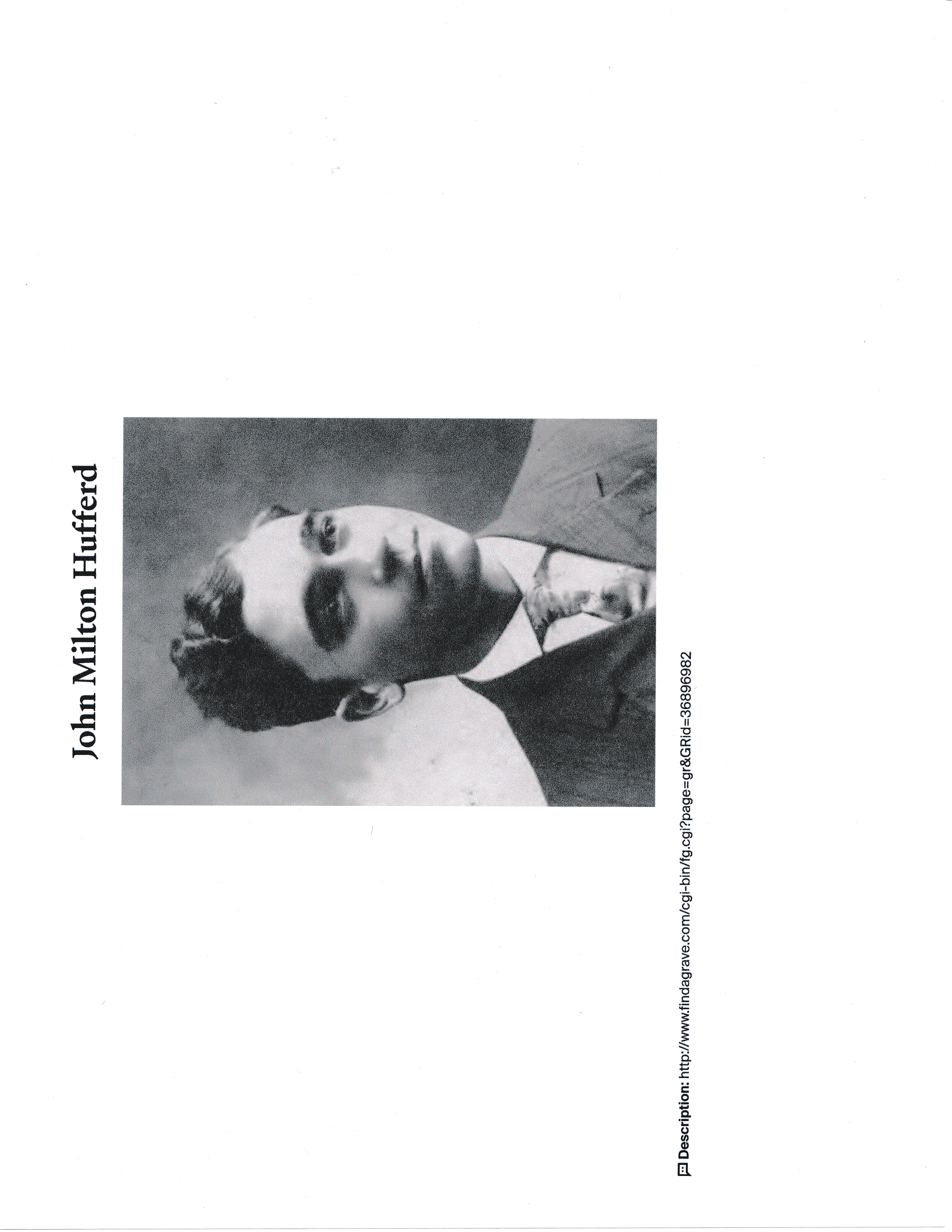 John Milton Hufford — Graduation picture