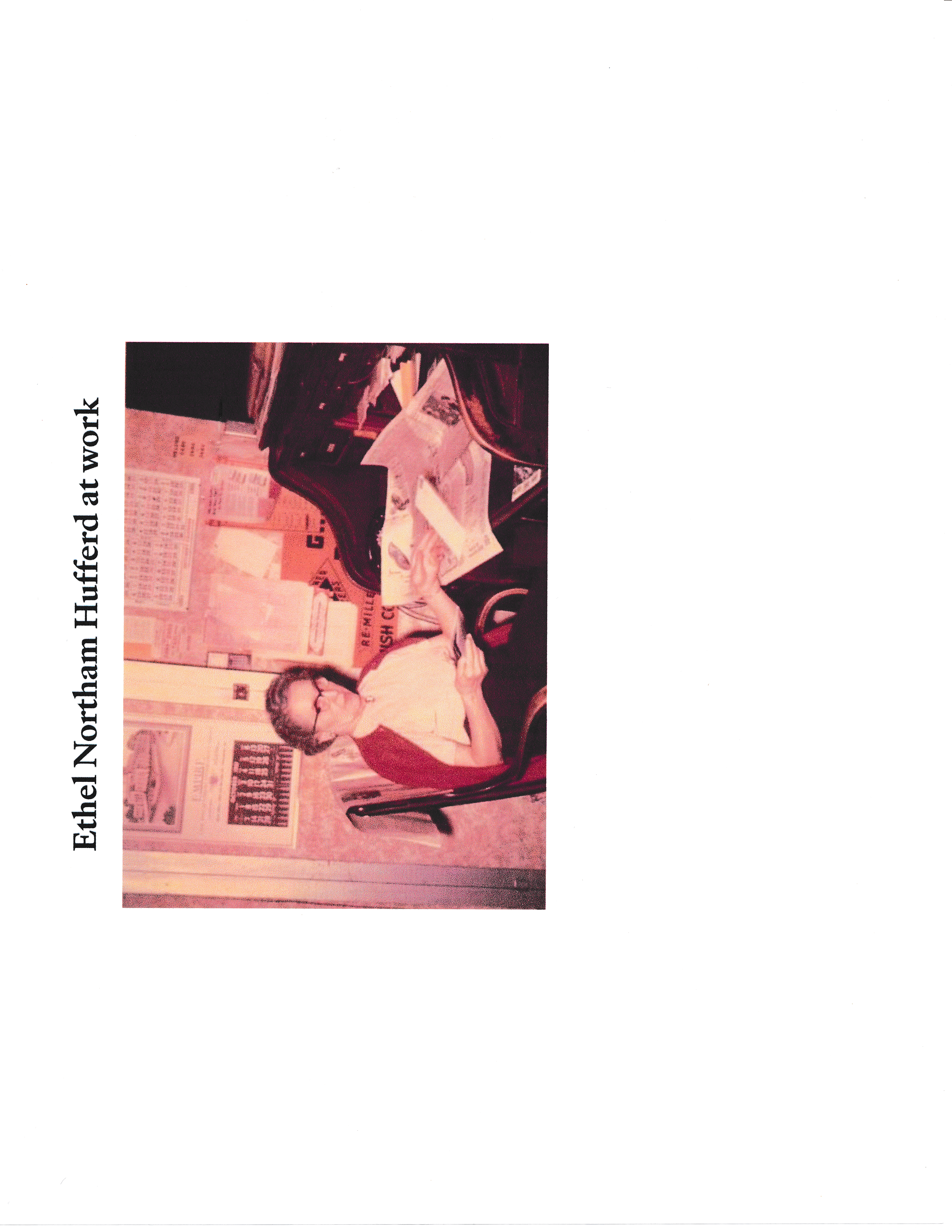 Ethel at work at the hatchery