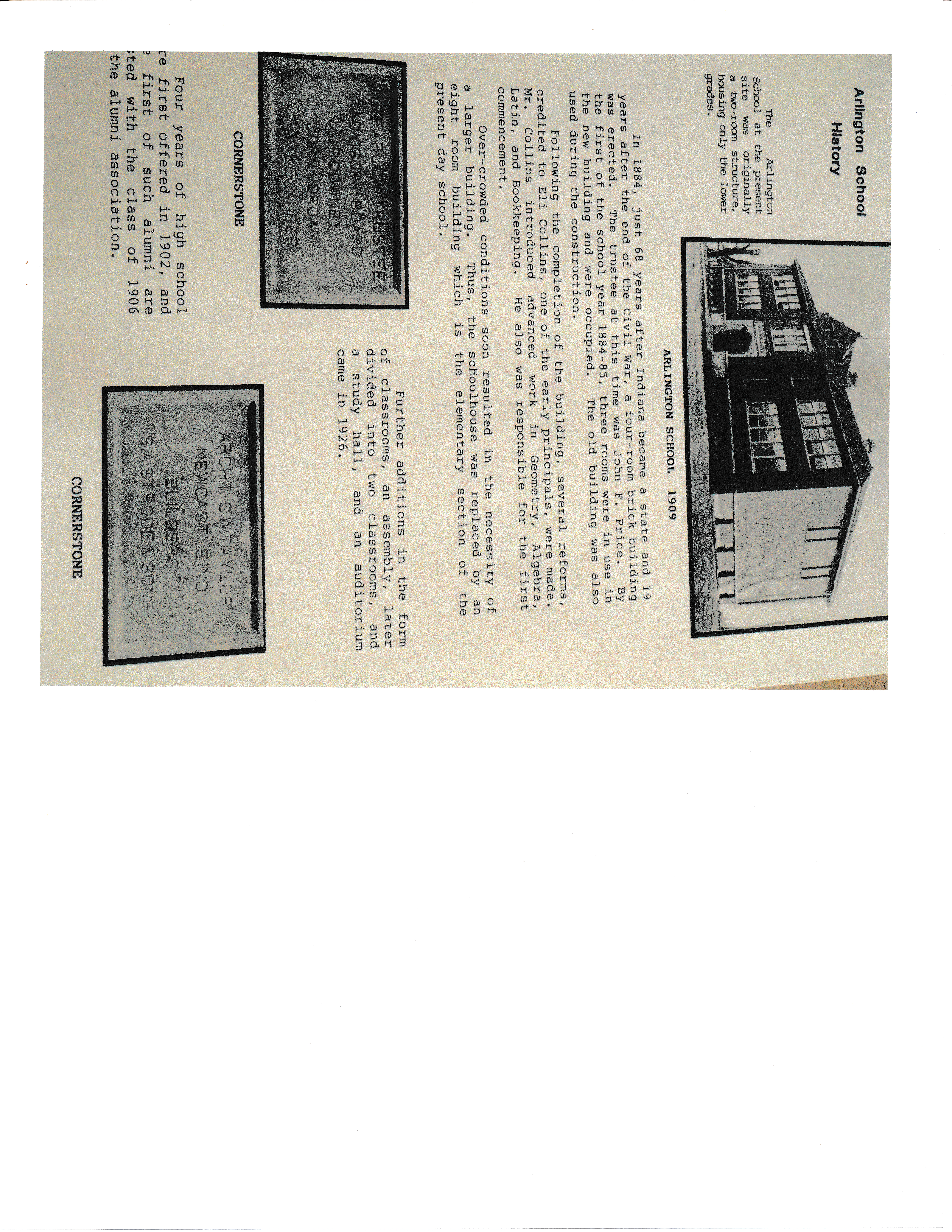 History of the Arlington school