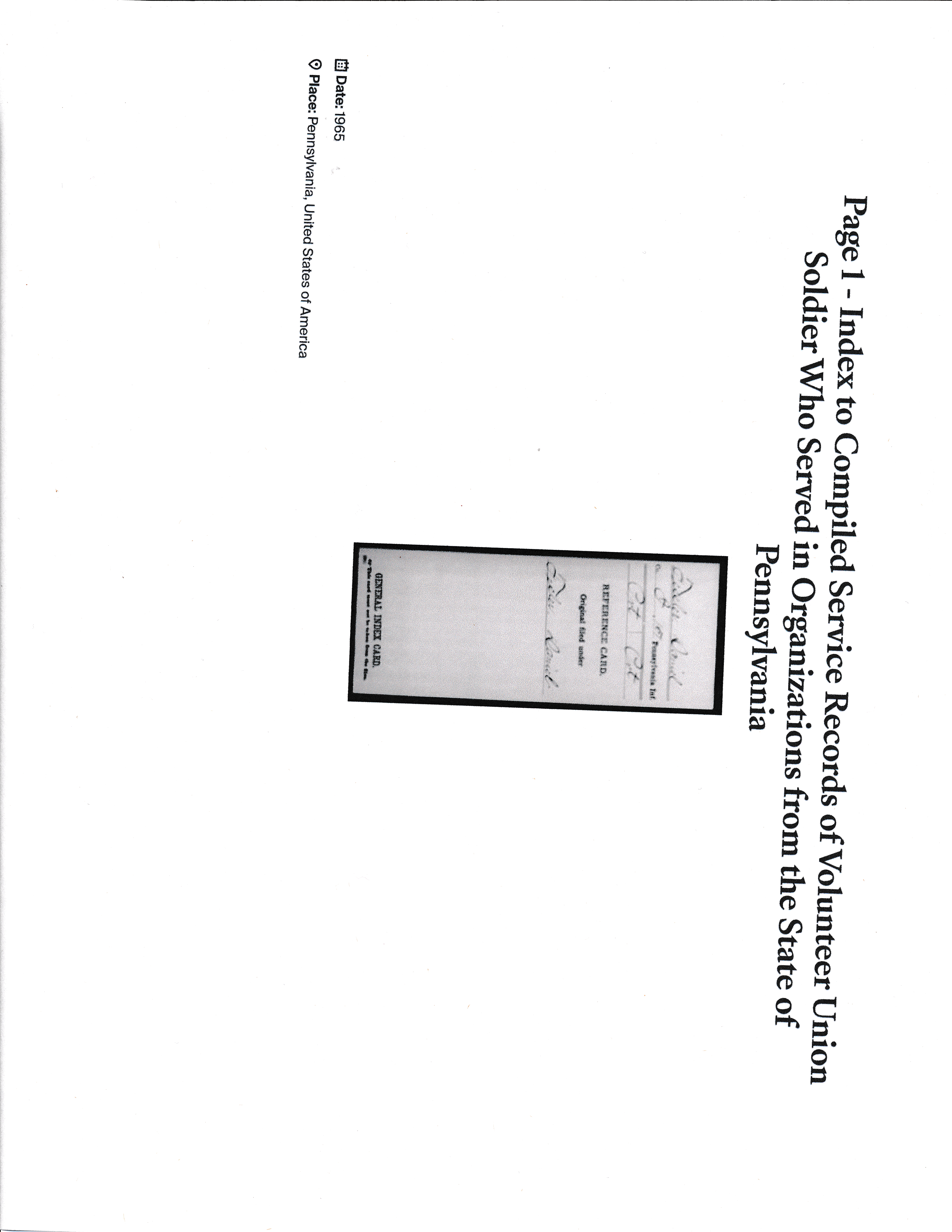 Civil War document — Daniel John Fessler, Union soldier from Pennsylvania