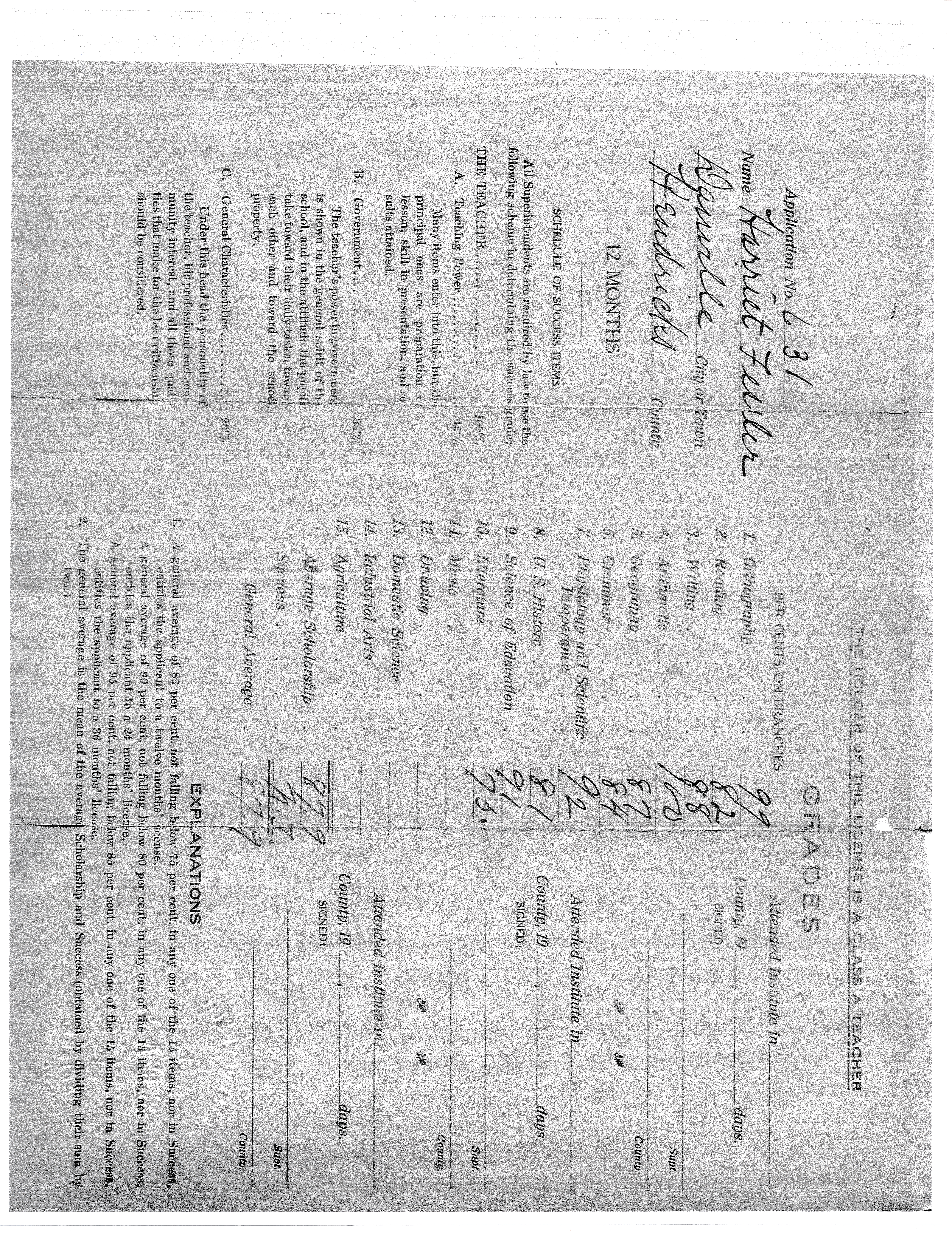 Hattie's teacher's license (copy)