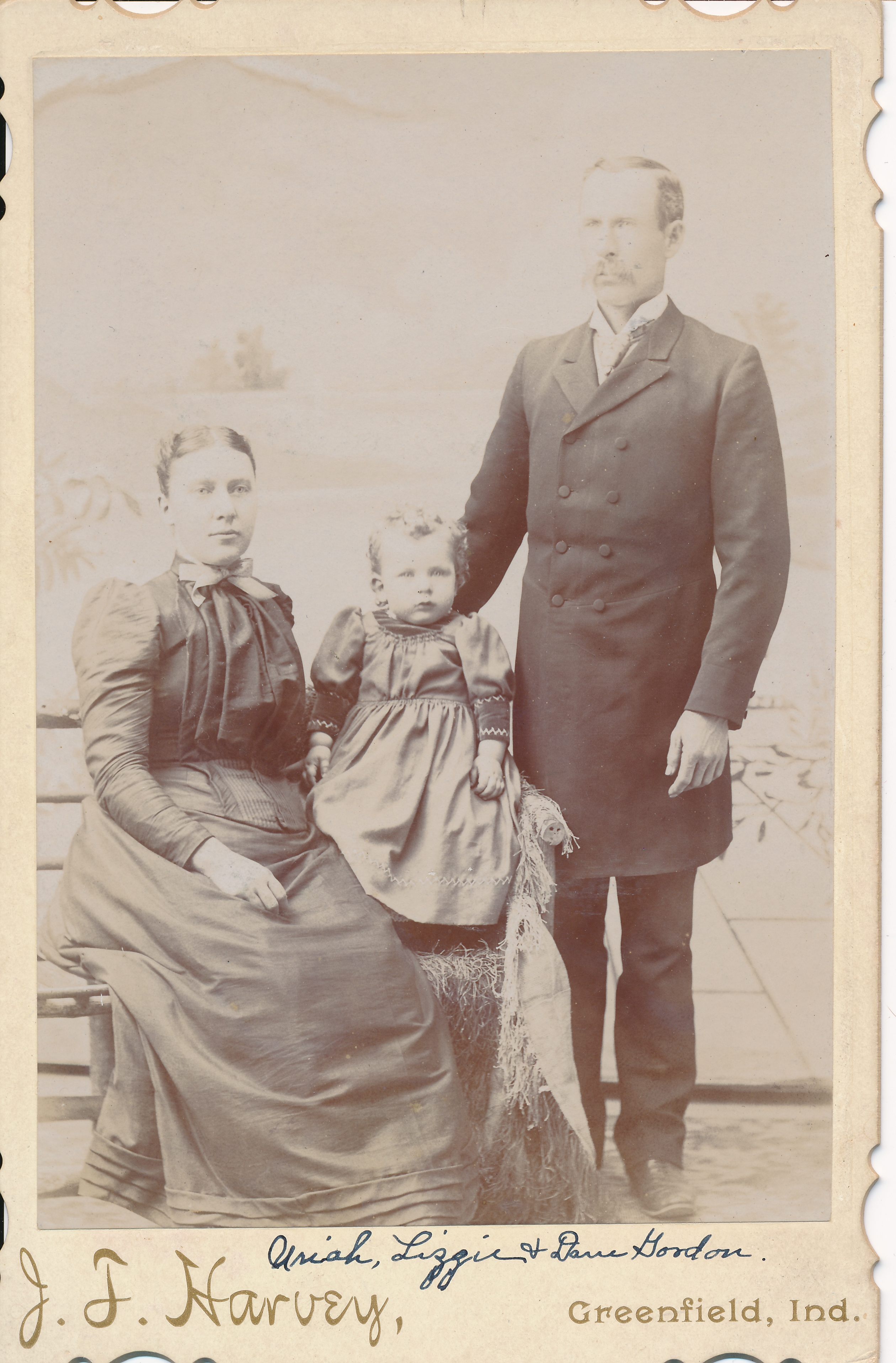 Uriah Gordon, his wife Lizzie, and son Dane