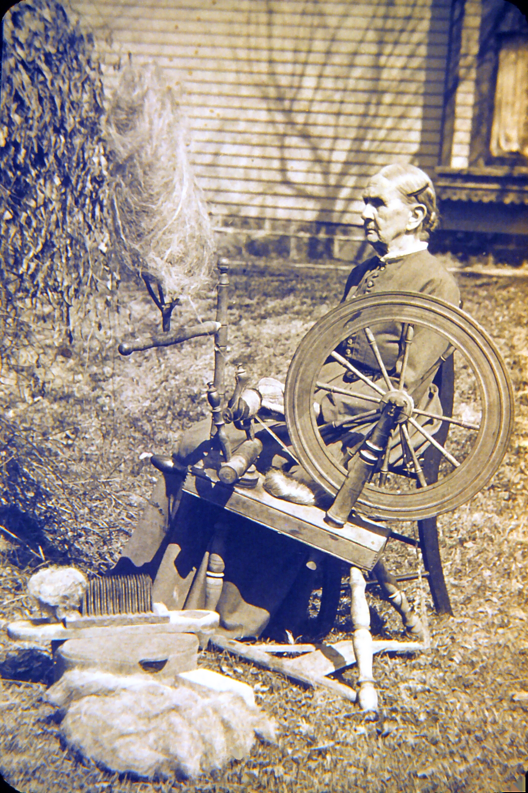 Matilda at her spinning wheel