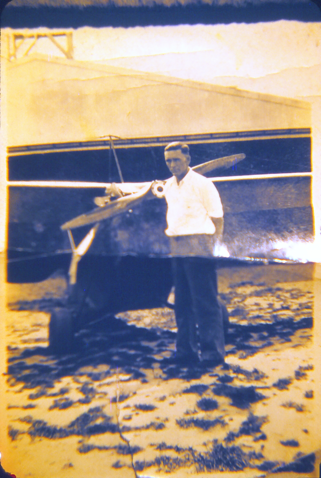Chet and his training plane