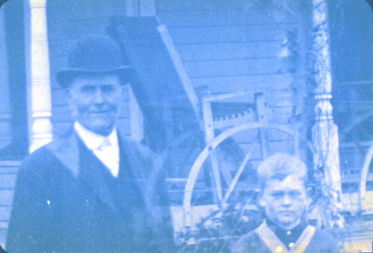 Job Walter and Clarence in front of their house