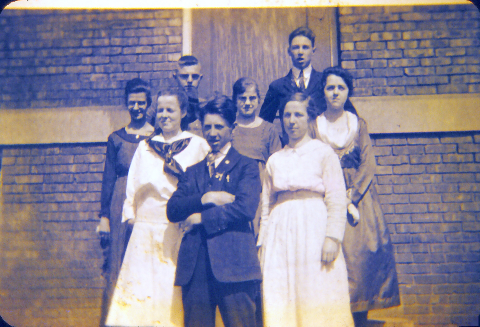 Hattie's High School graduation — she's in the very center with glasses
