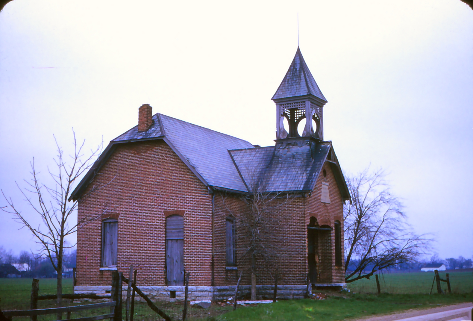 The Gahimer school where Hattie taught — she drove a horse and buggy every day