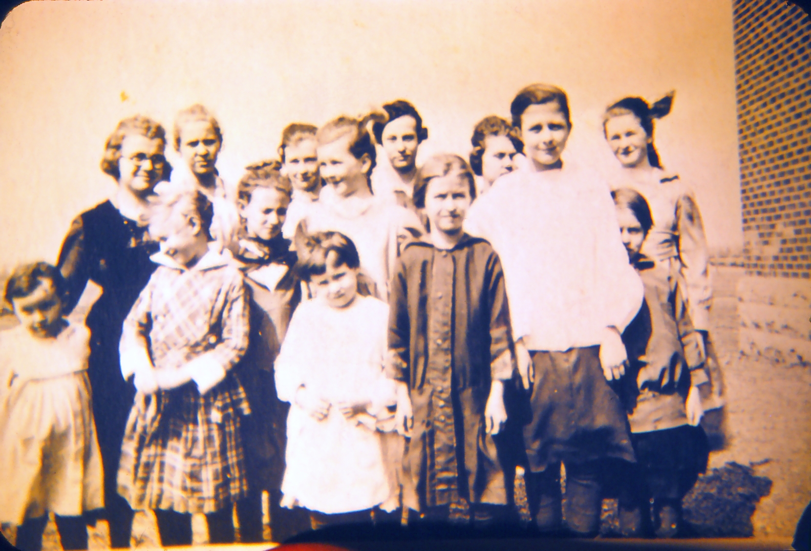 Hattie with her school children — she enjoyed the kids and the actual teaching